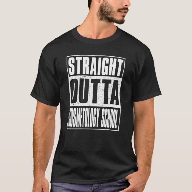 Straight Outta Cosmetology School Kids Girls Boys  T-Shirt (Front)