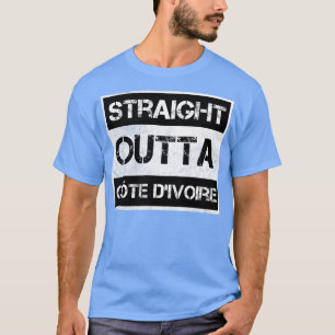 Straight Outta Cte dIvoire Traveller Gift Country T-Shirt