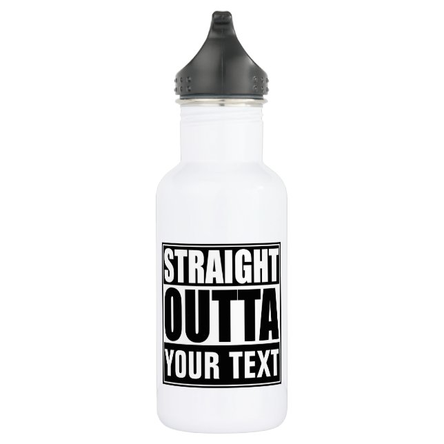 Straight Outta Custom Personalised 532 Ml Water Bottle (Right)