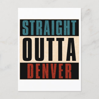 Straight Outta Denver Colorado CO USA Holiday Postcard