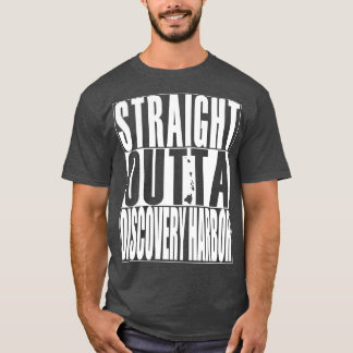 Straight Outta Discovery Harbour Hawaii White Ink  T-Shirt