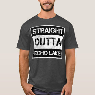 Straight Outta Echo Lake Vintage Distressed Souven T-Shirt