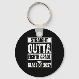 Straight outta eighth grade graduation class of key ring