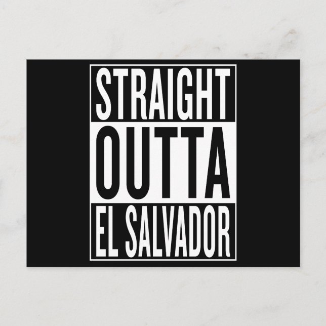 straight outta El Salvador Postcard (Front)
