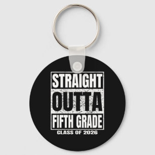 Straight Outta Fifth Grade Graduation Cl 2026 5th Key Ring