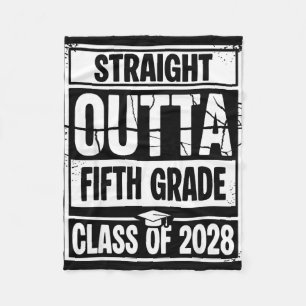 Straight outta fifth grade graduation class of fleece blanket