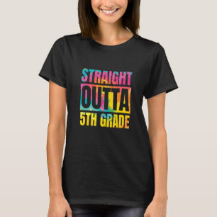Straight Outta Fifth Grade Teacher Student Design T-Shirt