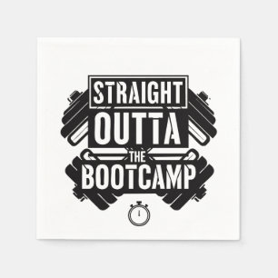 Straight Outta Fitness gym Workout Napkin