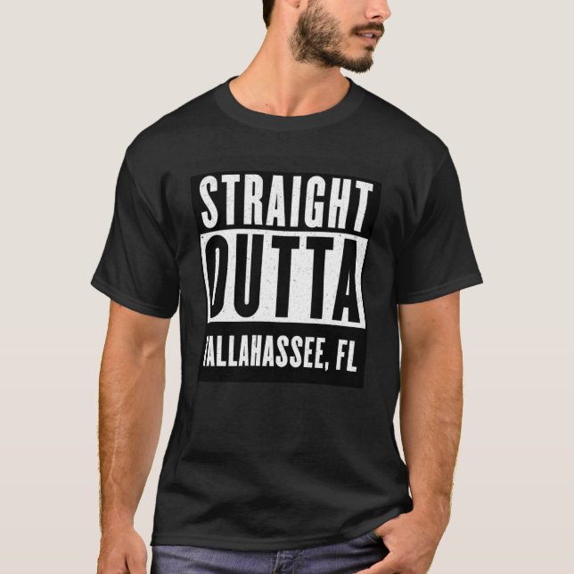 Straight Outta FLORIDA  TALLAHASSEE Home V Neck T-Shirt (Front)