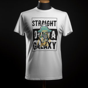 Straight outta galaxy Alien Funny quote Graphic T-Shirt