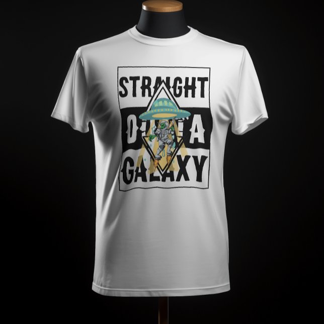 Straight outta galaxy Alien Funny quote Graphic T-Shirt (Creator Uploaded)