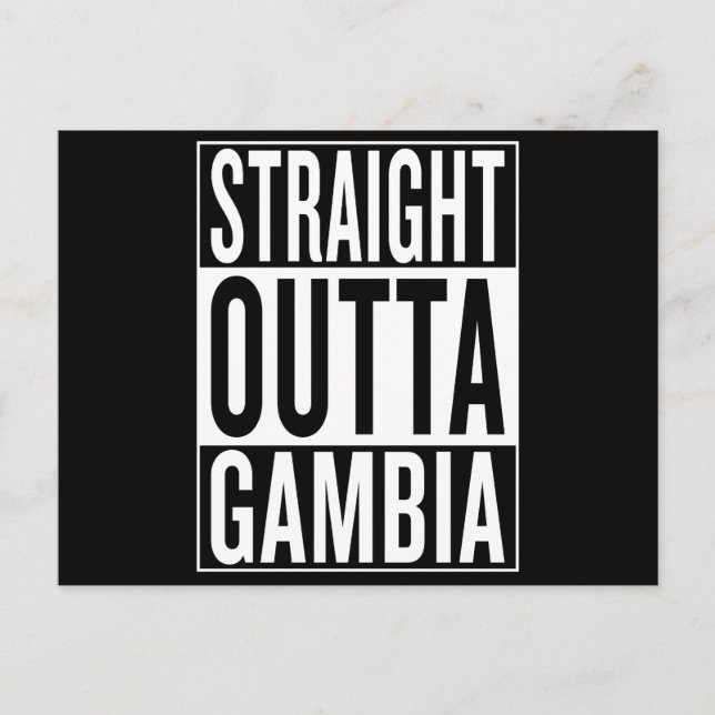 straight outta Gambia Postcard (Front)