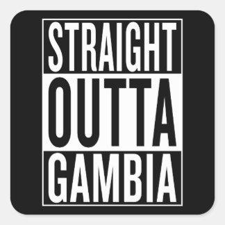 straight outta Gambia Square Sticker
