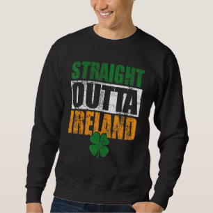 Straight Outta Ireland Retro St. Patrick's Day Gif Sweatshirt
