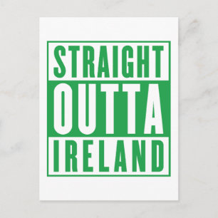 Straight Outta Ireland St. Patricks Day Irish Postcard