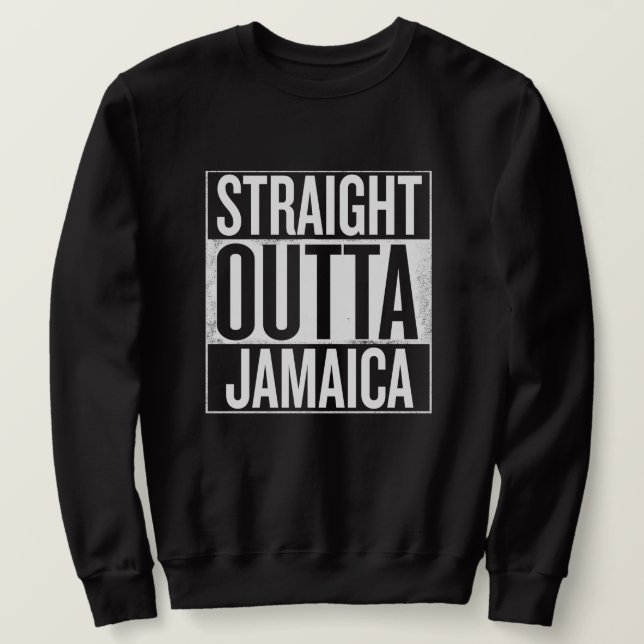 Straight outta Jamaica - Rastafari Reggae Sweater (Design Front)