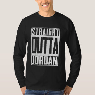 Straight Outta Jordan Jordanian Proud Pride Fan Fu T-Shirt