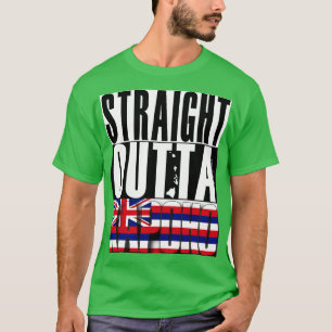 Straight Outta Kapoho Hawaii State Flag by Hawaii  T-Shirt