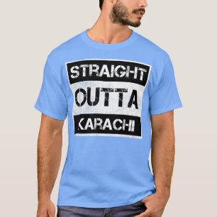 Straight Outta Karachi Pakistan Vintage Distressed T-Shirt