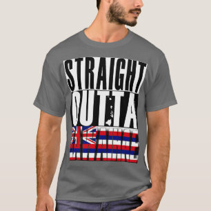 Straight Outta Kawaihae Hawaii State Flag by Hawai T-Shirt