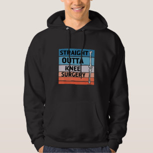 Straight Outta Knee Surgery Retro Get Well 8 Hoodie