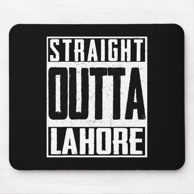 Straight Outta Lahore Pakistan Pakistani Cricket-f Mouse Pad (Front)