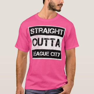 Straight Outta League City Texas Vintage Distresse T-Shirt