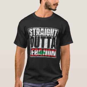 Straight Outta Lebanon Flag T-Shirt