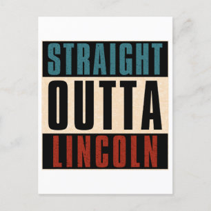 Straight Outta Lincoln Nebraska NE Postcard