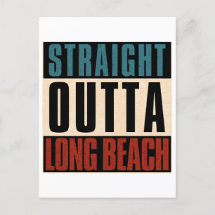 Straight Outta Long Beach California CA Holiday Postcard