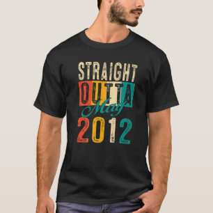 Straight Outta May 2012 Retro 10 Years Old 10th Bi T-Shirt