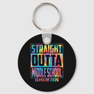 Straight Outta Middle School Funny Graduation 2026 Key Ring