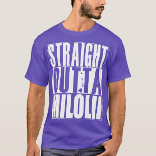Straight Outta Milolii Hawaii White Ink by Hawaii T-Shirt