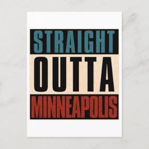 Straight Outta Minneapolis Minnesota MN Holiday Postcard