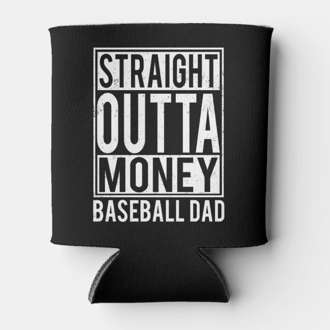Straight Outta Monkey Baseball DAD Can Cooler (Front)