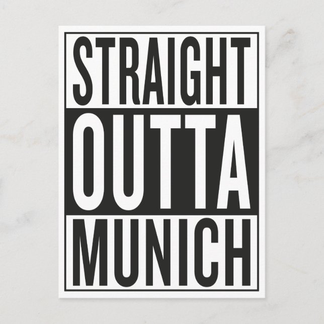 straight outta Munich Postcard (Front)