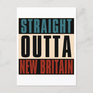 Straight Outta New Britain Connecticut CT Postcard