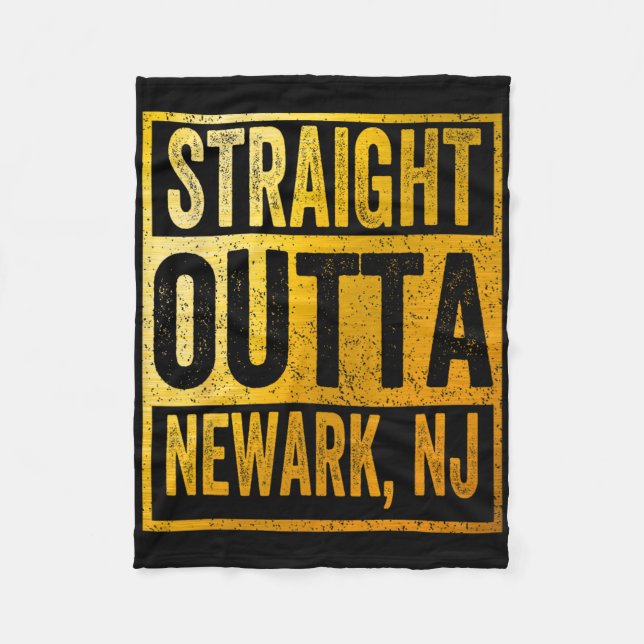 Straight Outta Newark New Jersey  Fleece Blanket (Front)