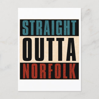 Straight Outta Norfolk Virginia VA Holiday Postcard