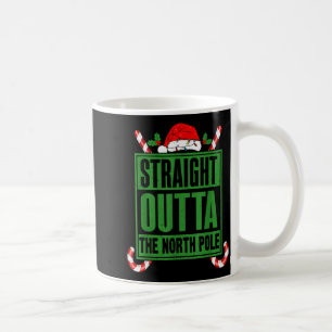 Straight Outta North Le Xmas Candy Cane Funny Paro Coffee Mug
