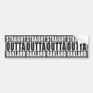 Straight Outta Oakland Black Bumper Sticker