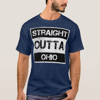 Straight Outta Ohio OH Vintage Distressed Souvenir T-Shirt