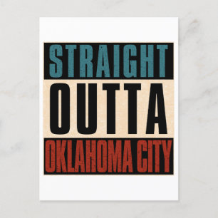 Straight Outta Oklahoma City Oklahoma OK Holiday Postcard