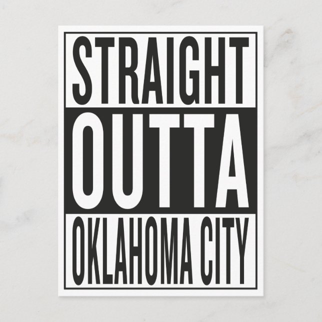 straight outta Oklahoma City Postcard (Front)