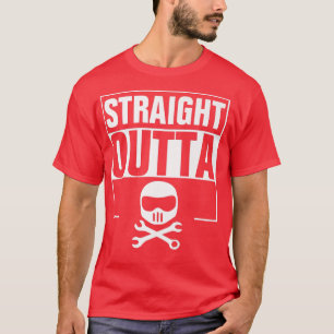Straight Outta Out of Motorrad, Biker Helm T-Shirt