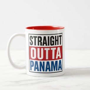Straight Outta Panama – Flag Style Pride Two-Tone Coffee Mug