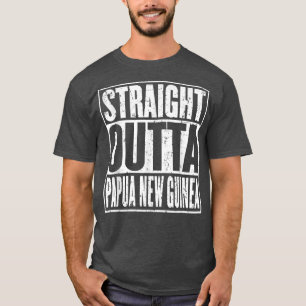 Straight Outta Papua New Guinea Vintage Distressed T-Shirt