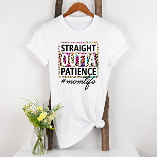 Straight Outta Patience Mum Life Leapord Print Tri-Blend Shirt