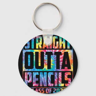 Straight Outta Pencils School Funny Graduation 202 Key Ring