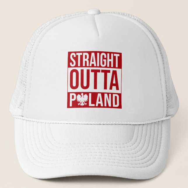 Straight Outta Poland Flag Trucker Cap (Front)